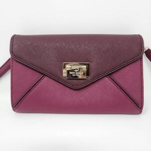 Kate Spade Wesley Place Natalie Envelope Crossbody Burgundy